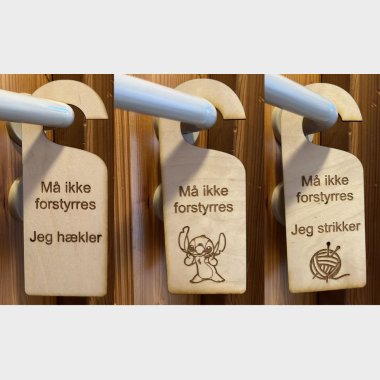 Dørskilt – Lavet på laser i 3mm krydsfiner