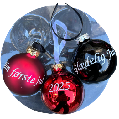 Julekugler i Glas