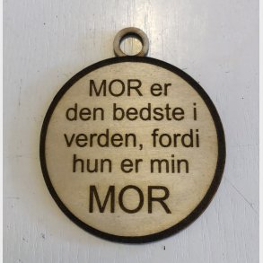 Medalje med valgfri tekst  Lavet p laser i 3mm krydsfiner
