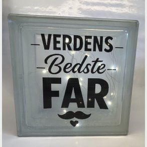 Glassten m/lysk�de og Verdens bedste far