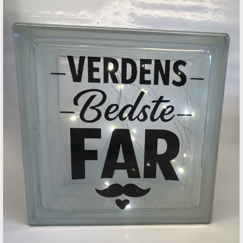 Glassten m/lysk�de og Verdens bedste far