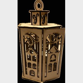 Julelanterne i tr model 2