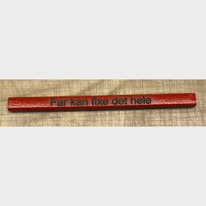 Tmmerblyant, med valgfri tekst