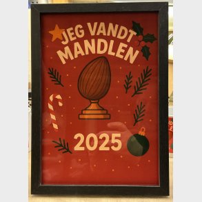 A4-billede i ramme  -  Jeg vandt mandlen 2025