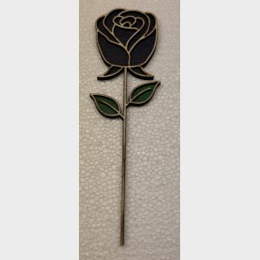 Rose p� stilk - M�rke bl�