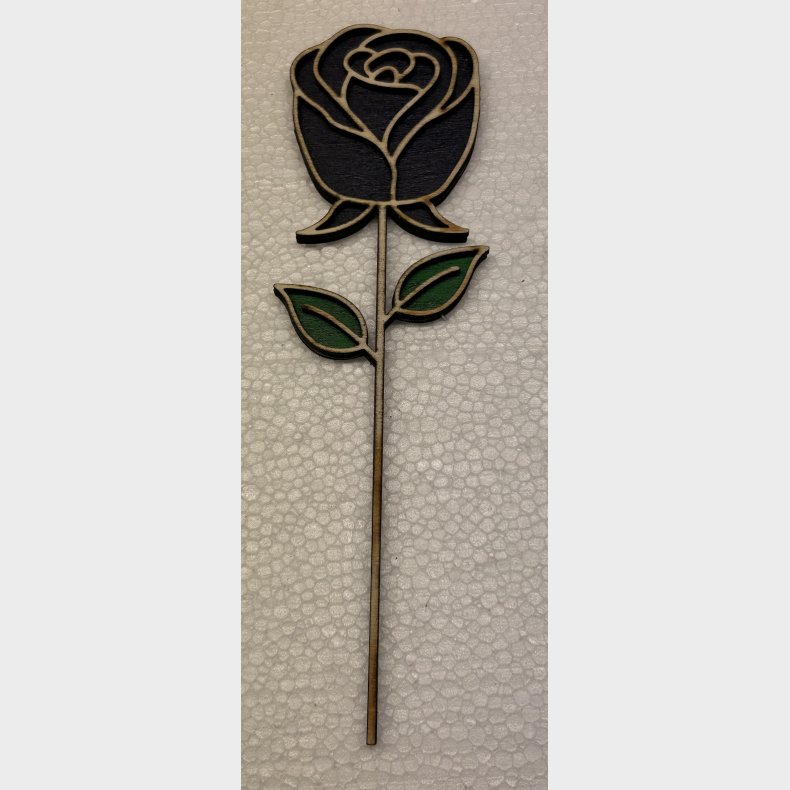 Rose p� stilk - M�rke bl�