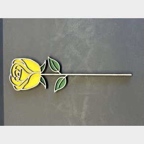 Rose p� stilk - Gul