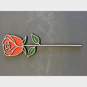 Rose p� stilk - R�d