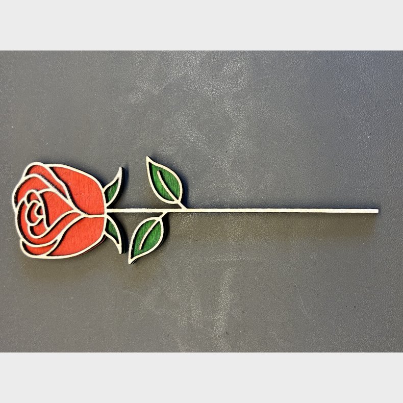 Rose p� stilk - R�d