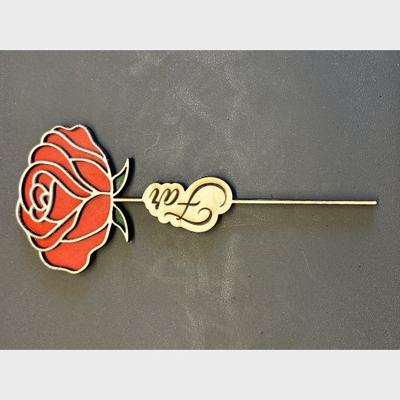 Rose m/ teksten �Far� - R�d