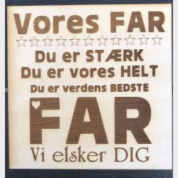 Citat p lavet p laser i 3mm krydsfiner