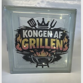 Glassten m/lysk�de og Kongen af grillen