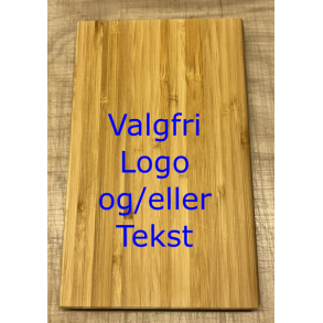 Skrebrt med egen tekst/logo  24 x 15 cm